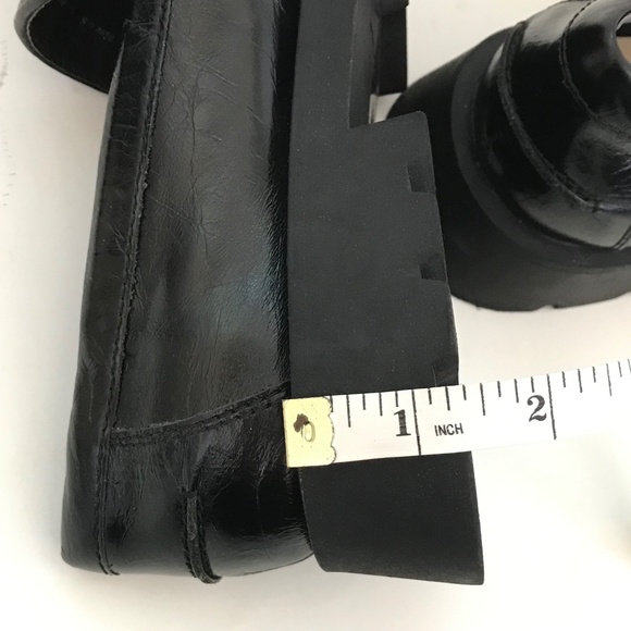 DOLCE VITA Evanka Black Lug Sole Loafer Crinkle Patent Women’s Size 6.5 - Picture 14 of 16